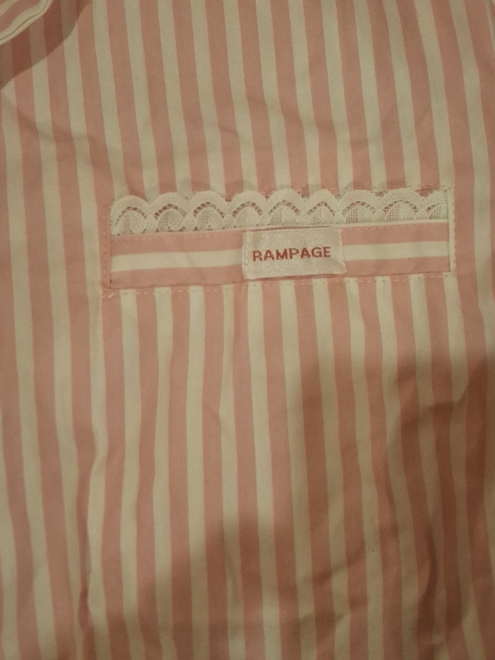 Rampage Pink and White Striped Pajama Set - Picture 4 of 13